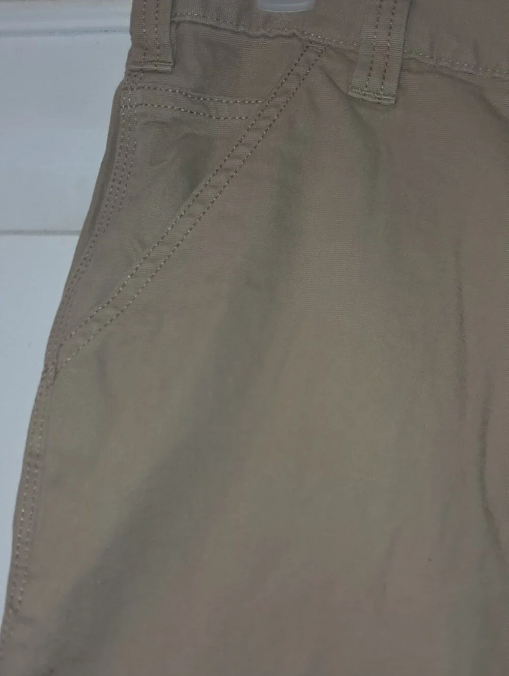 Carhartt Rugged Flex Mens 38x32 Relaxed Fit Canvas Work Pants. BN2291-M Tan